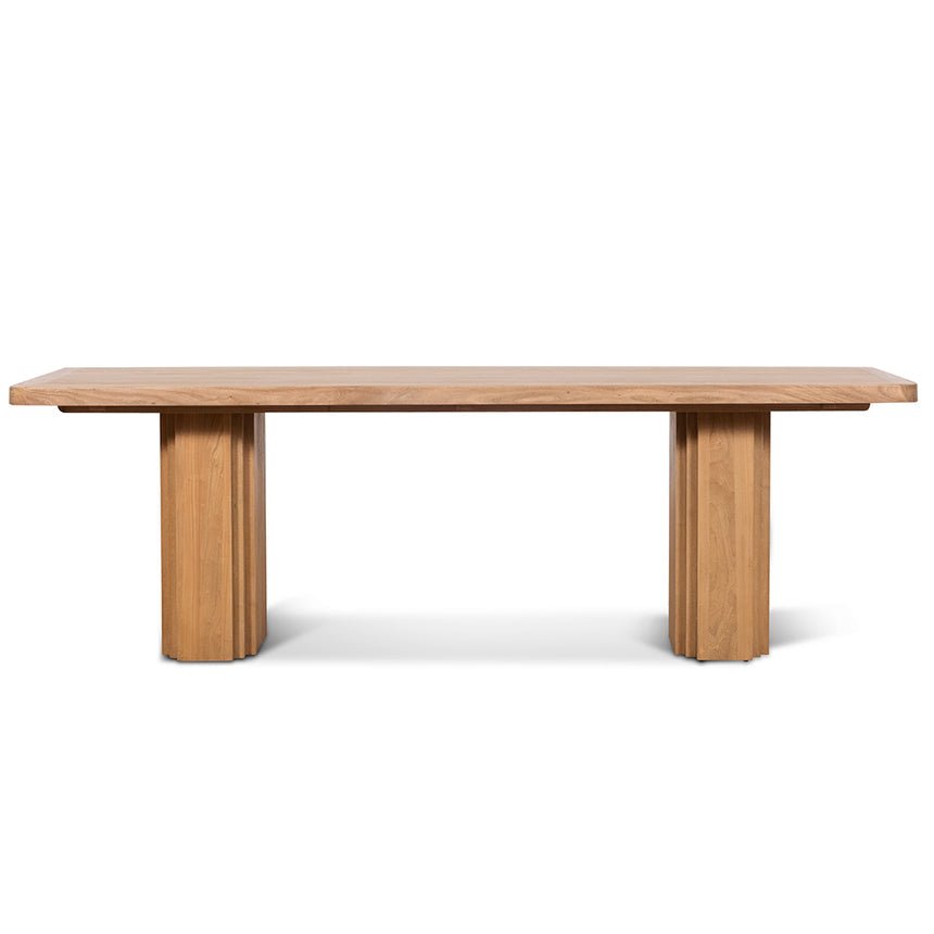 2.4m Elm Dining Table - Natural - View 2