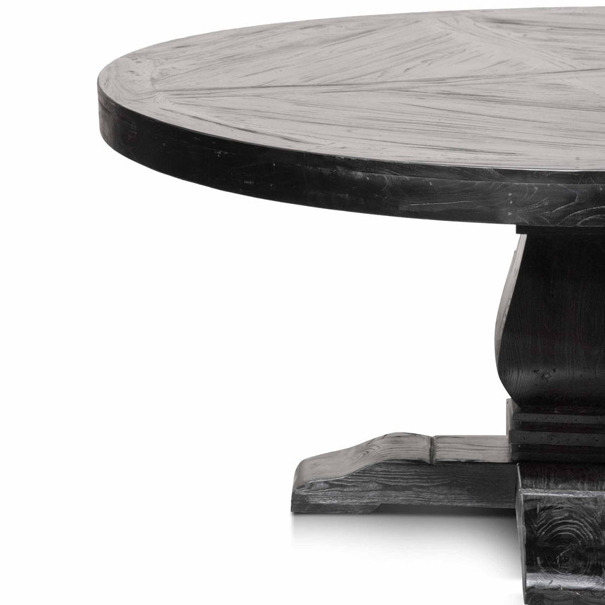 1.6m Round Dining Table - Full Black - View 3