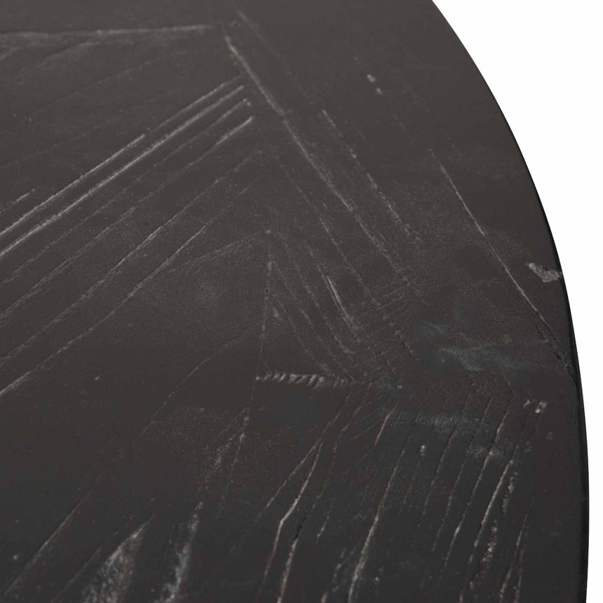 1.6m Round Dining Table - Full Black - View 4