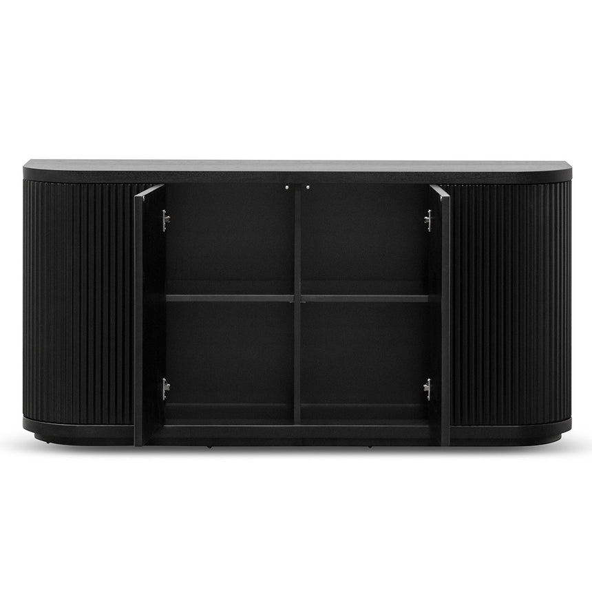 1.6m Veneer Top Buffet Unit - Full Black - View 4