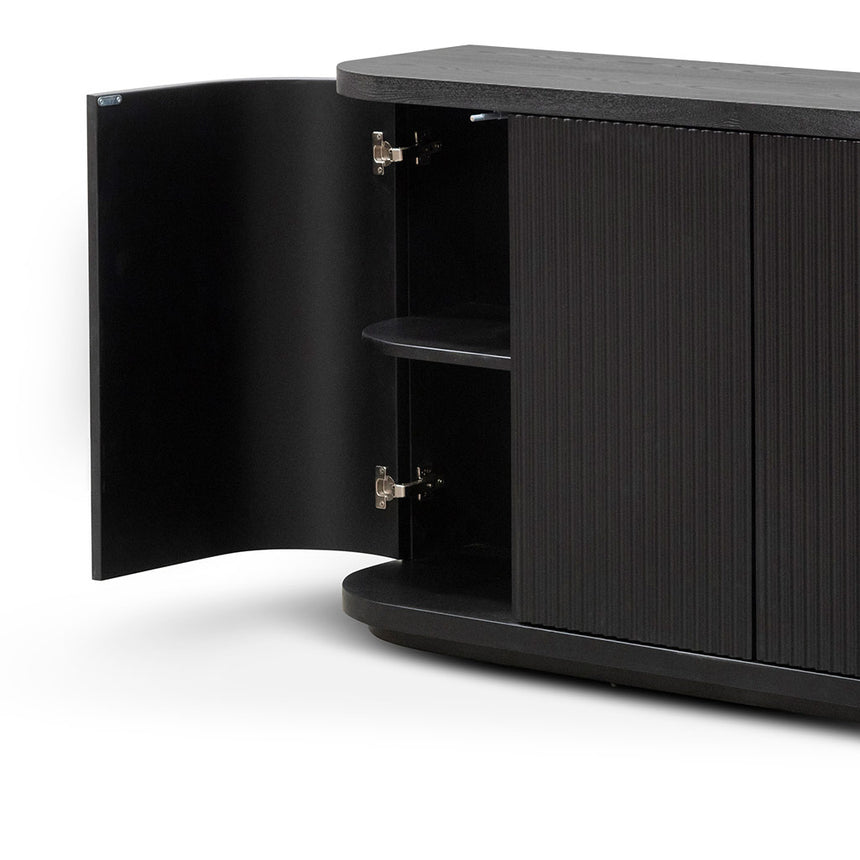 1.6m Veneer Top Buffet Unit - Full Black - View 6