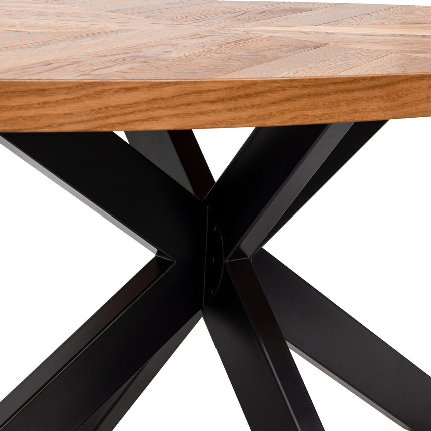 6 Seater Dining Table - European Knotty Oak - View 5