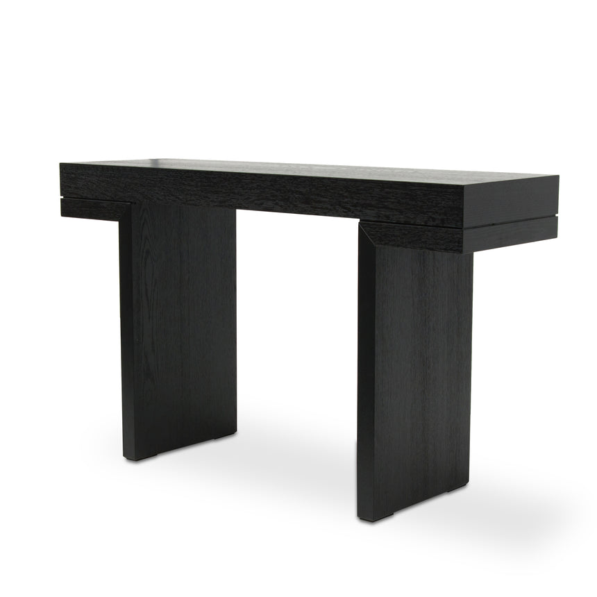 1.3m Console Table - Textured Expresso Black - View 2