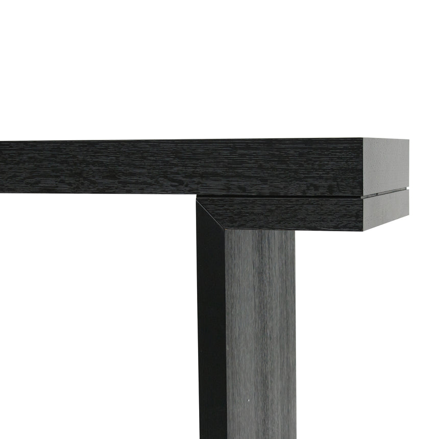 1.3m Console Table - Textured Expresso Black - View 4