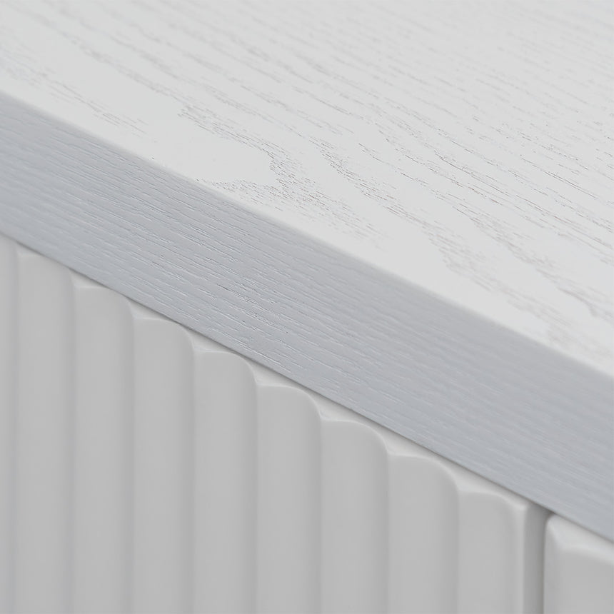 100cm Wooden Storage Cabinet - White - View 6