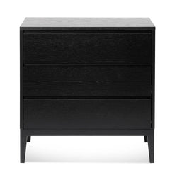 CDT8067-CN 3 Drawers Dresser Unit - Black Oak