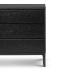 CDT8067-CN 3 Drawers Dresser Unit - Black Oak