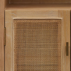 CDT8138-NI 65.5cm Rattan Door Cabinet - Natural