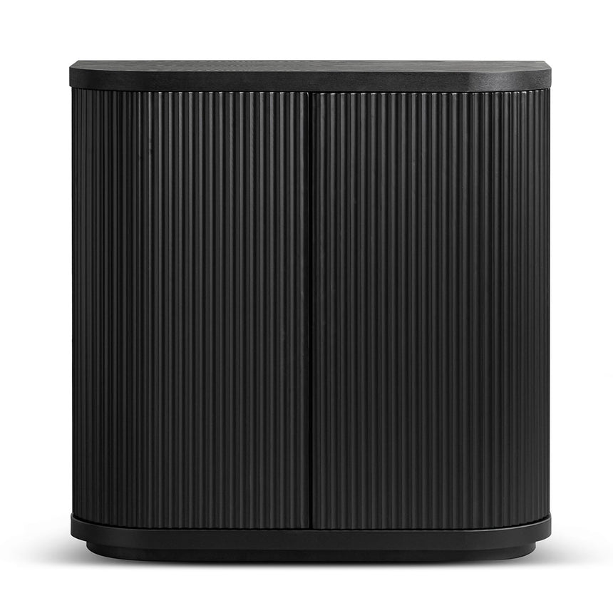 100cm Wooden Storage Cabinet - Black - View 2