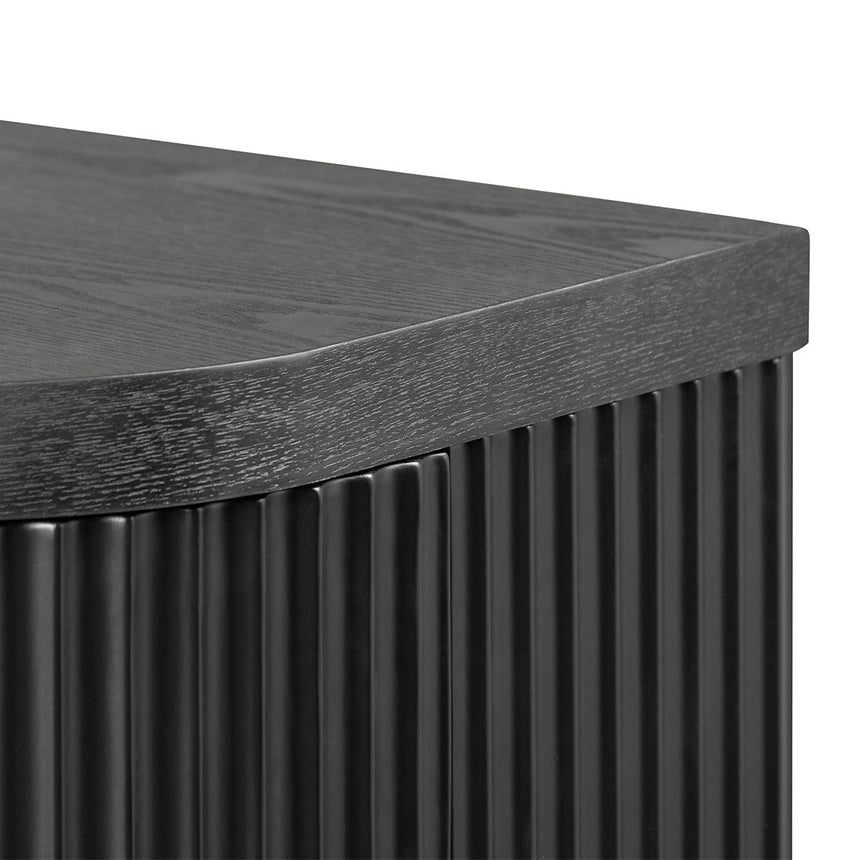 100cm Wooden Storage Cabinet - Black - View 5