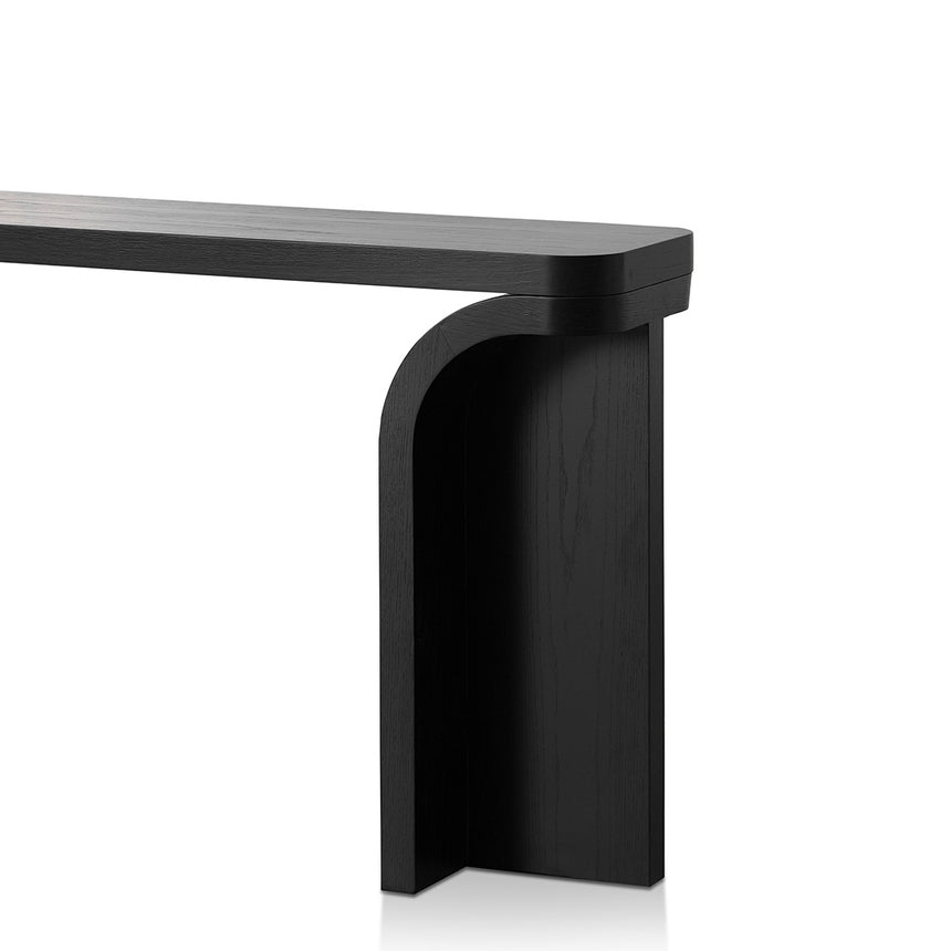 1.5m Console Table - Black Oak - View 7
