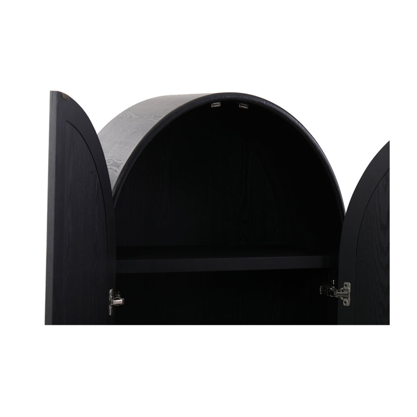 150cm (H) Ash Curve Cabinet - Full Black - View 6