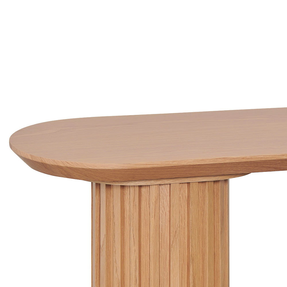 1.4m Console Table - Natural Oak - View 4
