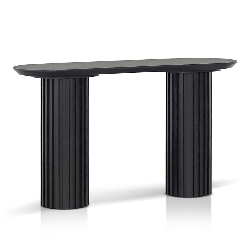 1.4m Console Table - Black Oak - View 6