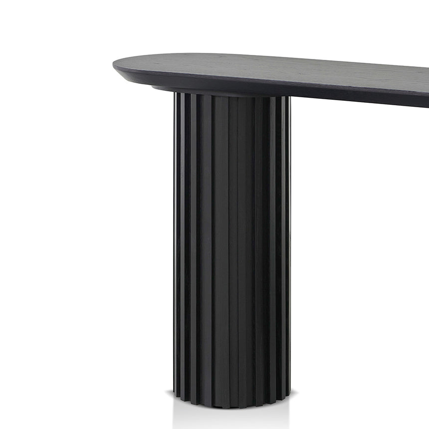 1.4m Console Table - Black Oak - View 4