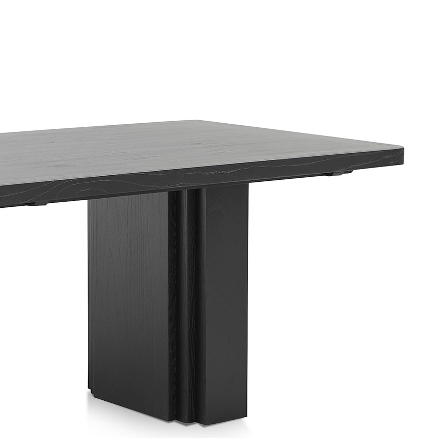 2.4m Elm Dining Table - Full Black - View 5