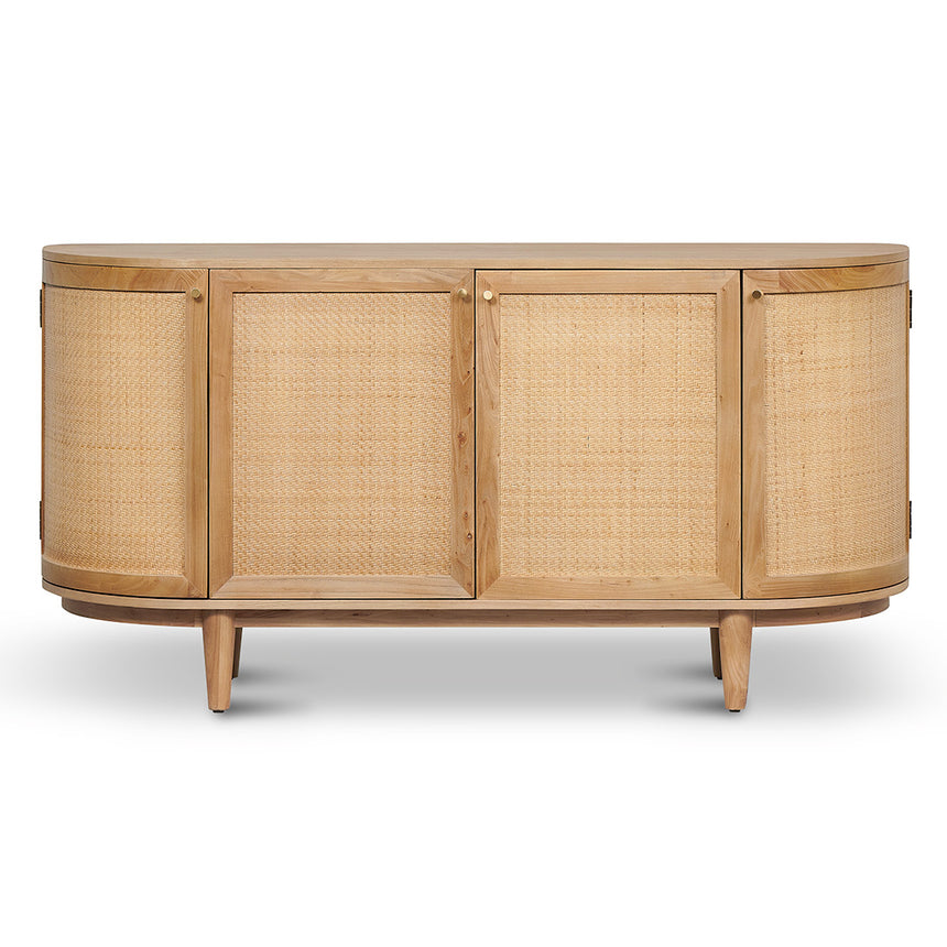 1.7m Natural Elm Sideboard - Rattan Doors - View 2