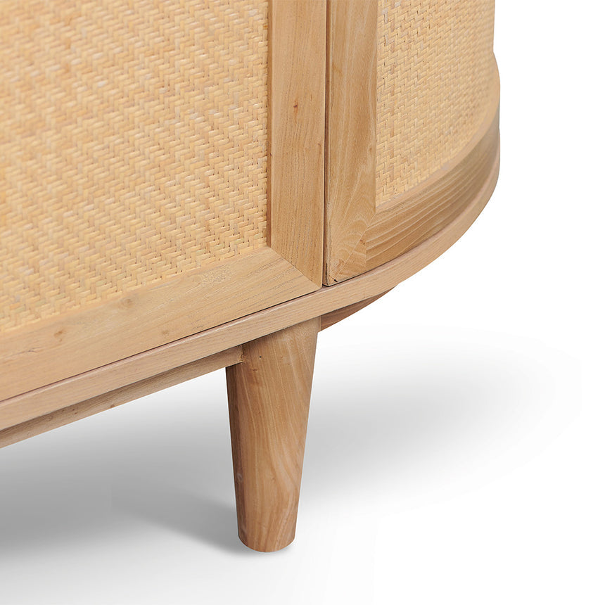 1.7m Natural Elm Sideboard - Rattan Doors - View 9