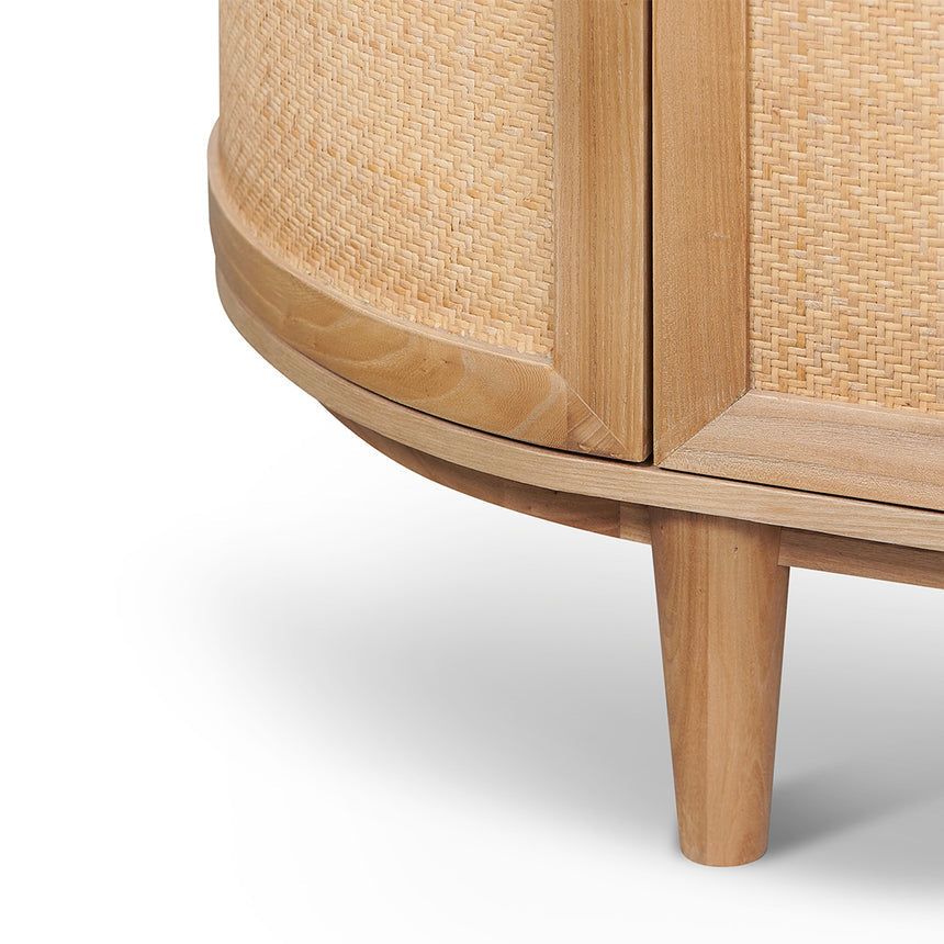 1.7m Natural Elm Sideboard - Rattan Doors - View 6