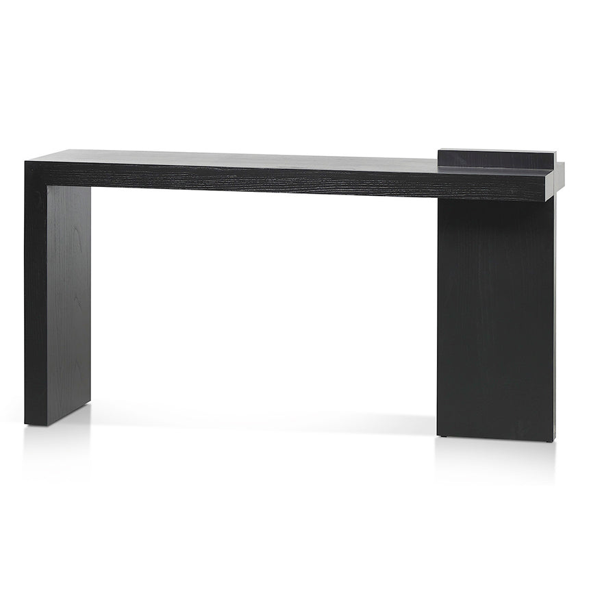 1.6m ELM Console Table - Full Black - View 4
