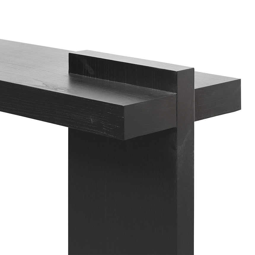 1.6m ELM Console Table - Full Black - View 3