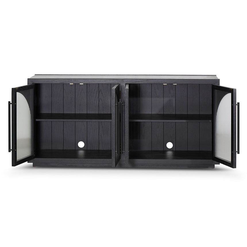 1.78m Sideboard Unit - Full Black - View 3