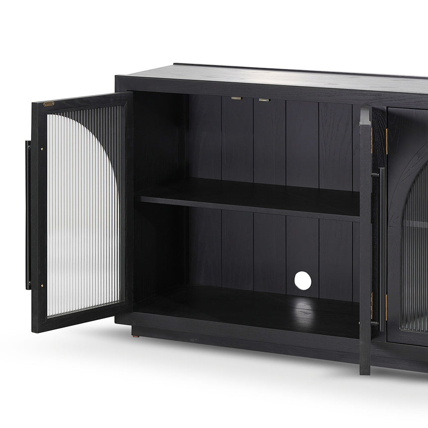 1.78m Sideboard Unit - Full Black - View 4