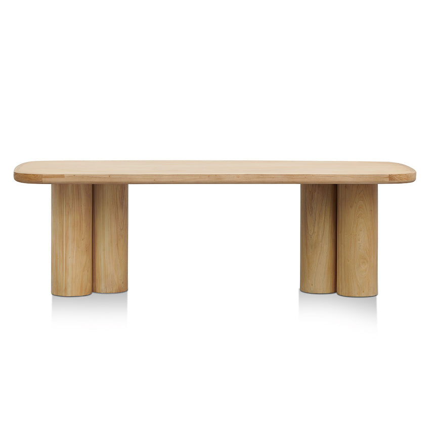 2.4m Elm Dining Table - Light Natural - View 2