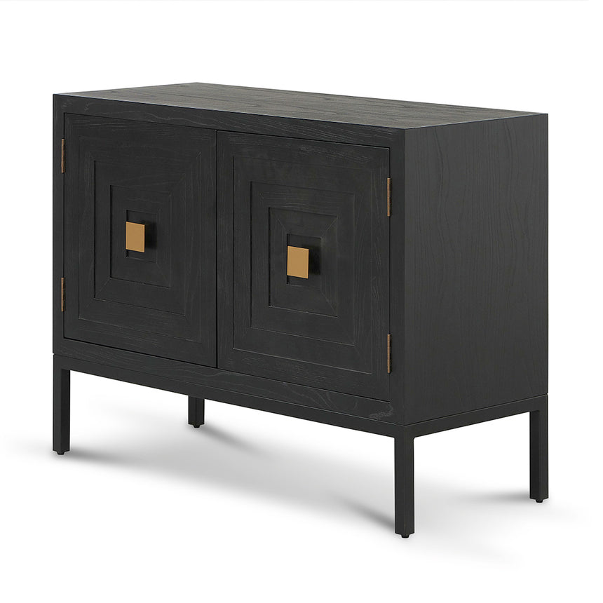 1.08m Elm Sideboard Unit - Full Black - View 6