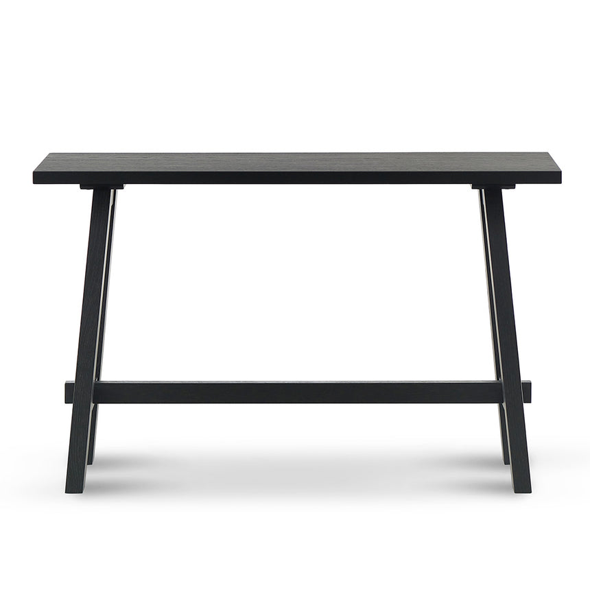 1.2m Wooden Console Table - Full Black - View 2