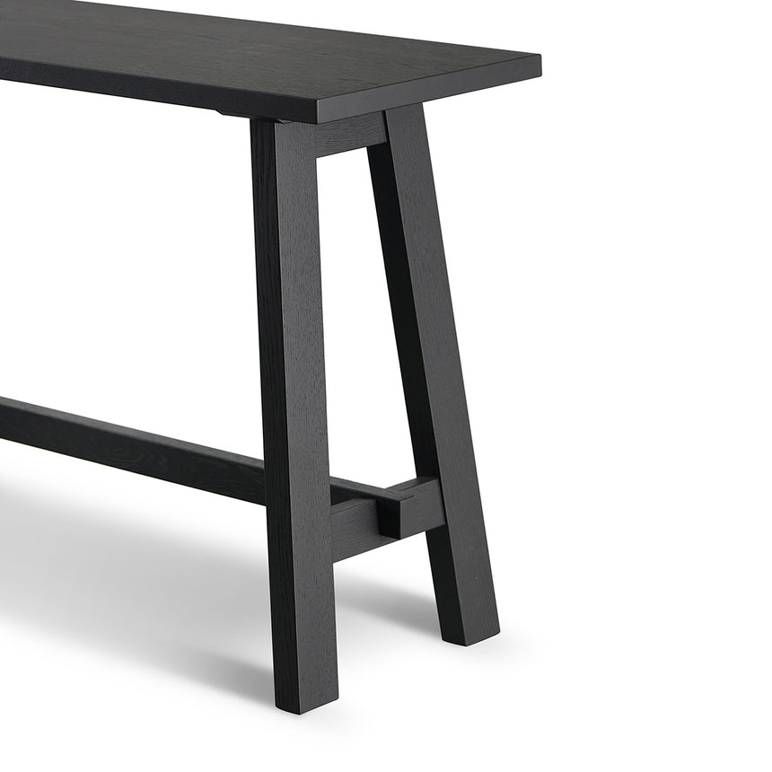 1.2m Wooden Console Table - Full Black - View 4