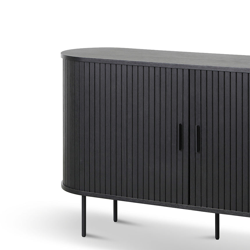 1.4m Wooden Buffets Unit - Full Black - View 5