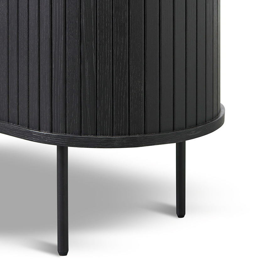 1.4m Wooden Buffets Unit - Full Black - View 7