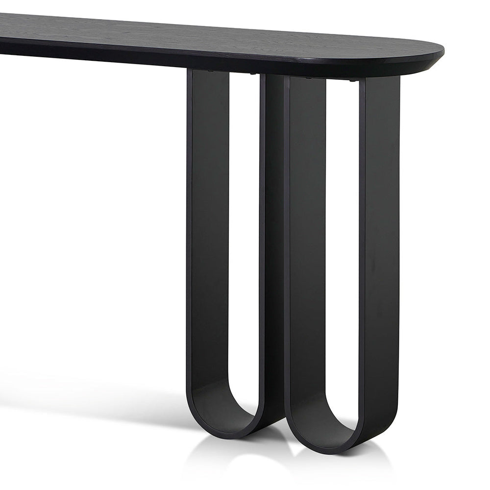 1.4m Console Table - Full Black - View 6
