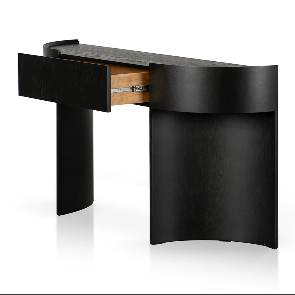 1.5m Console Table - Textured Espresso Black - View 3
