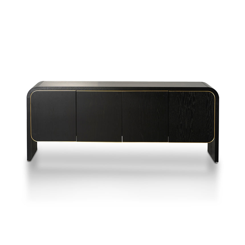 2m Buffet Unit - Textured Espresso Black - View 2