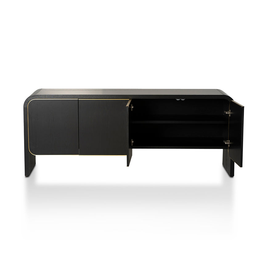 2m Buffet Unit - Textured Espresso Black - View 3