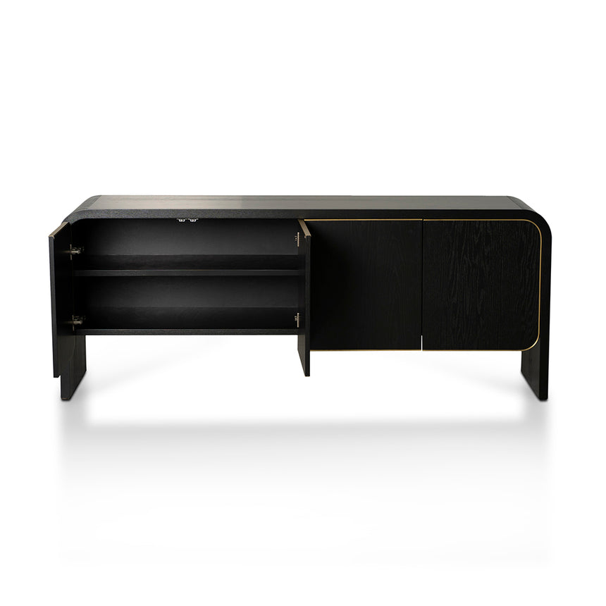 2m Buffet Unit - Textured Espresso Black - View 4