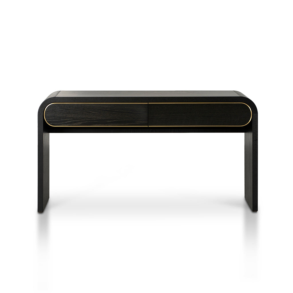 1.5m Console Table - Textured Espresso Black - View 2