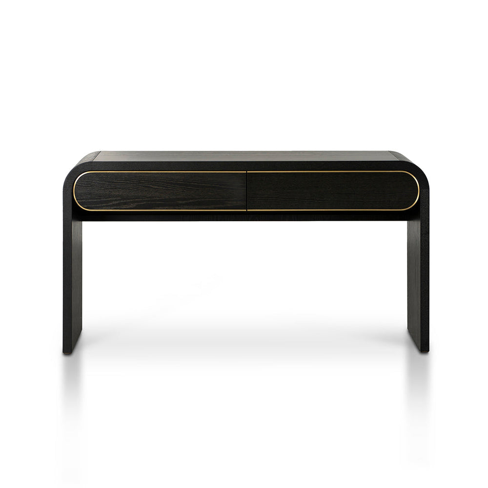 1.5m Console Table - Textured Espresso Black - View 2