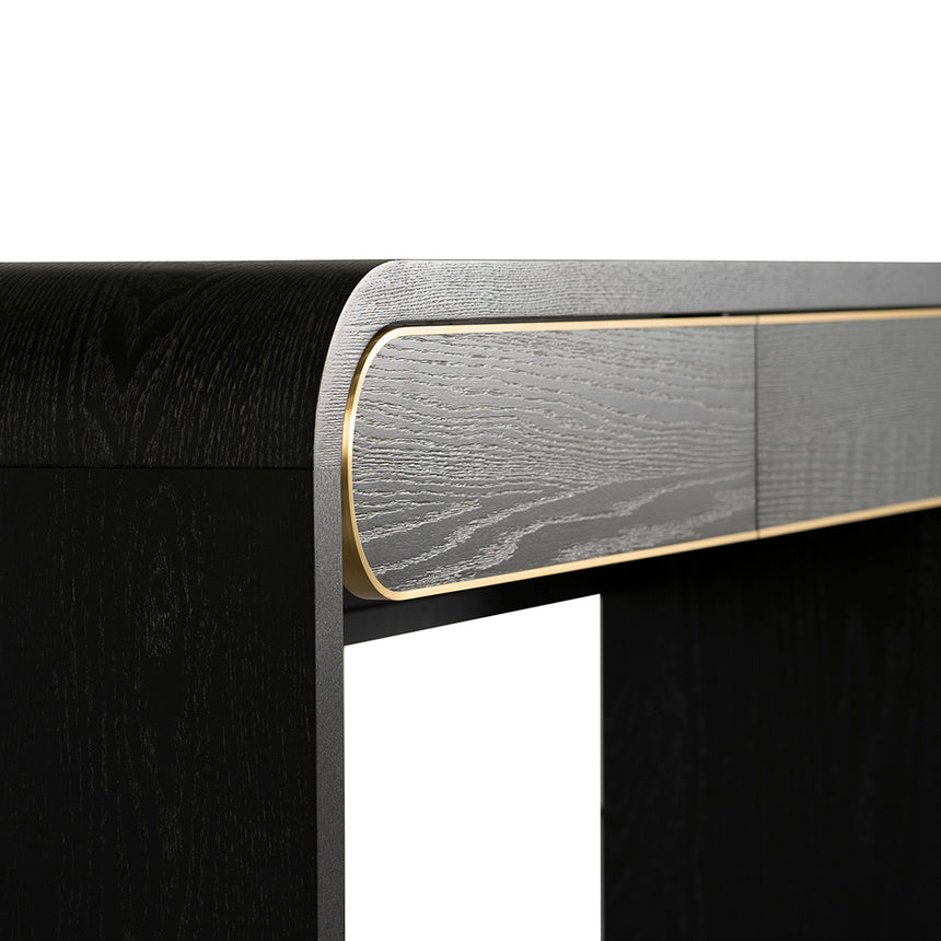 1.5m Console Table - Textured Espresso Black - View 13
