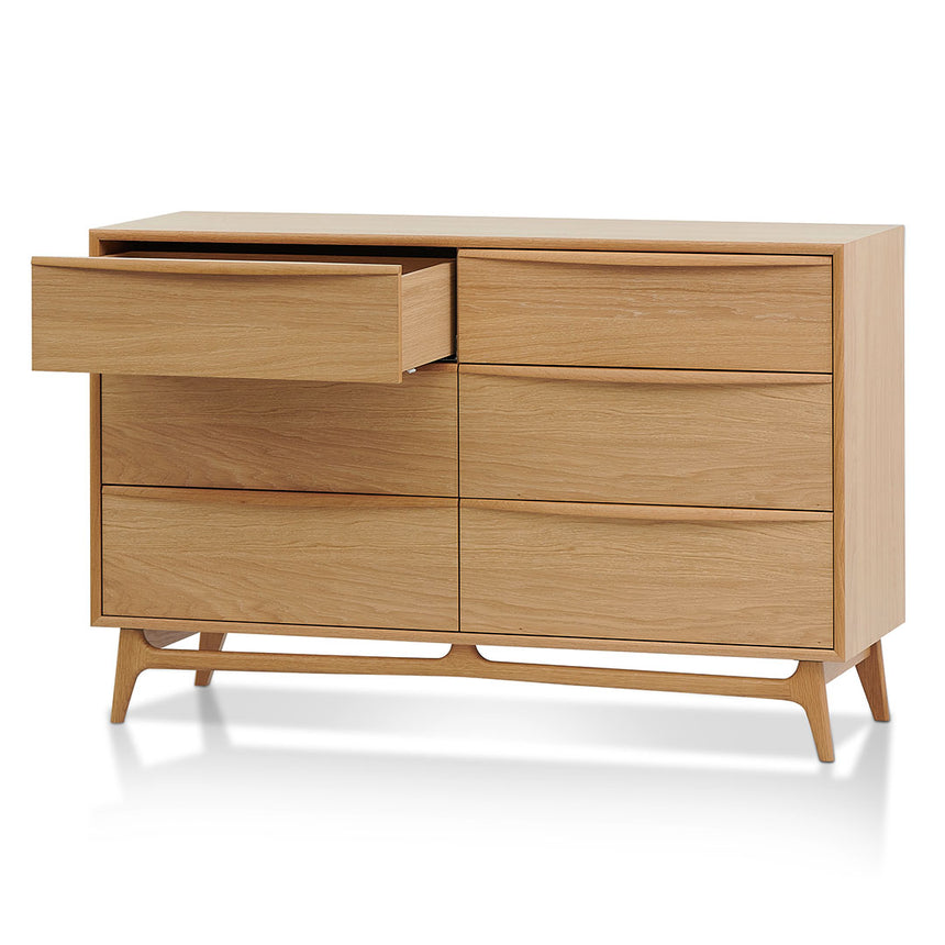 6 Drawer Chest - Natural Oak - View 4