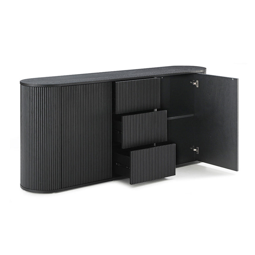 1.8m Sideboard Unit - Black - View 6