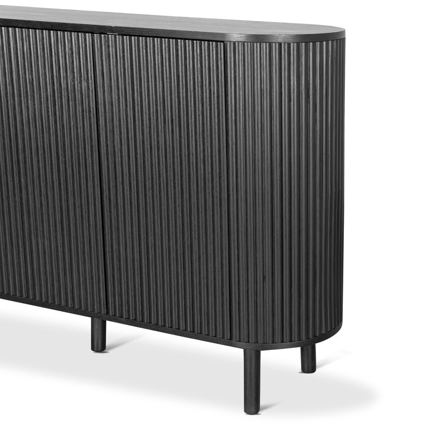 1.6m Sideboard Unit - Full Black - View 8