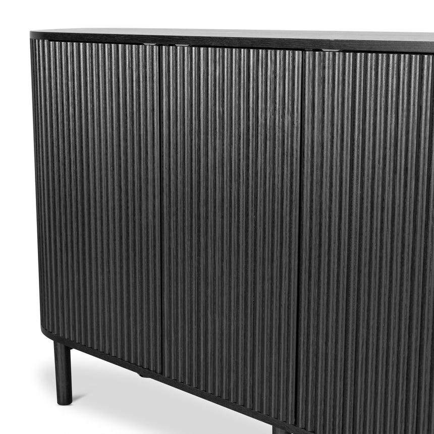 1.6m Sideboard Unit - Full Black - View 9