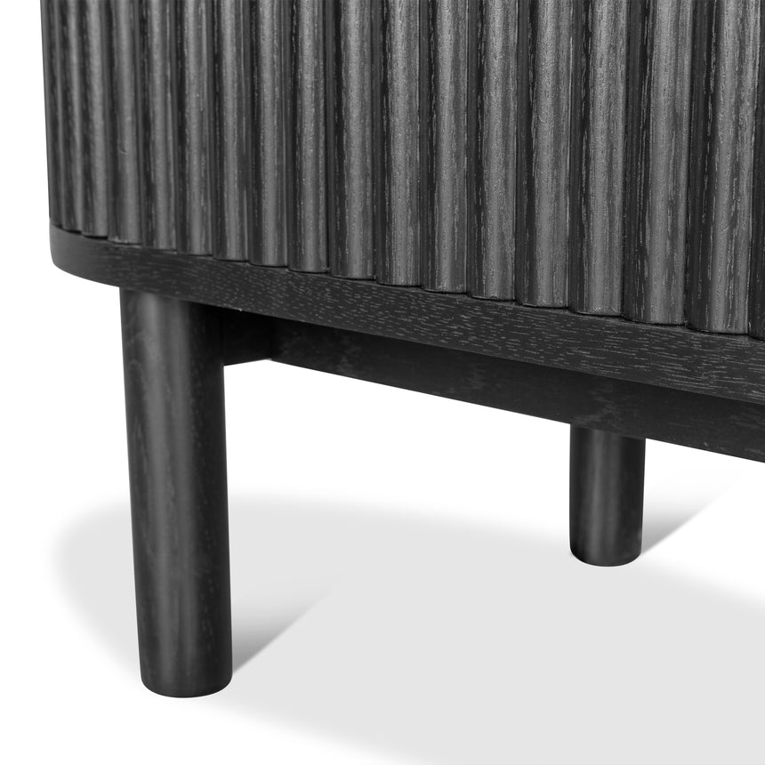 1.6m Sideboard Unit - Full Black - View 14