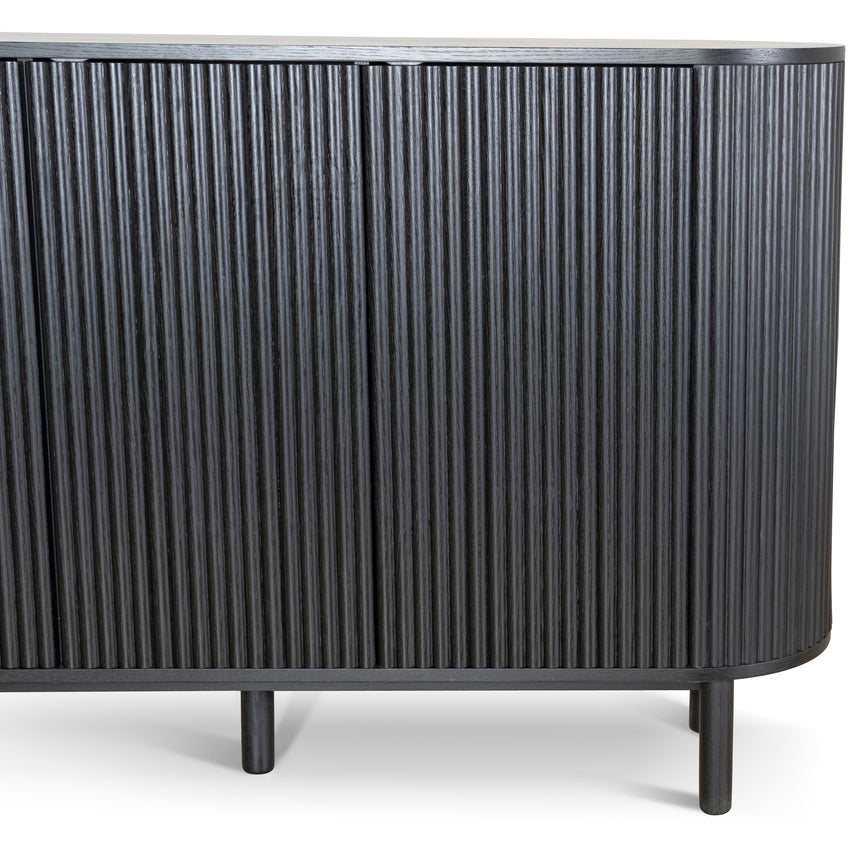 1.6m Sideboard Unit - Full Black - View 15