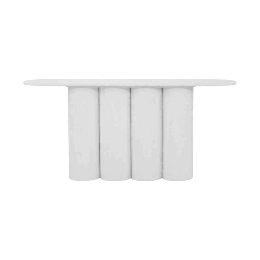 1.7m Console Table - Full White - View 5