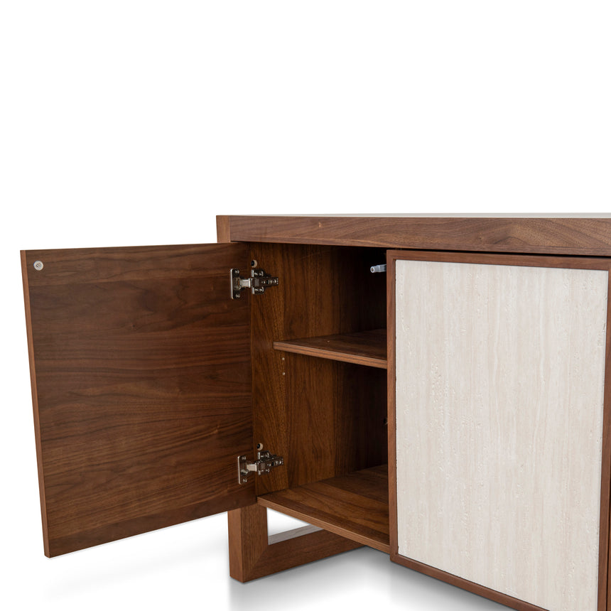 Beige Door Sideboard Unit - Walnut - View 13
