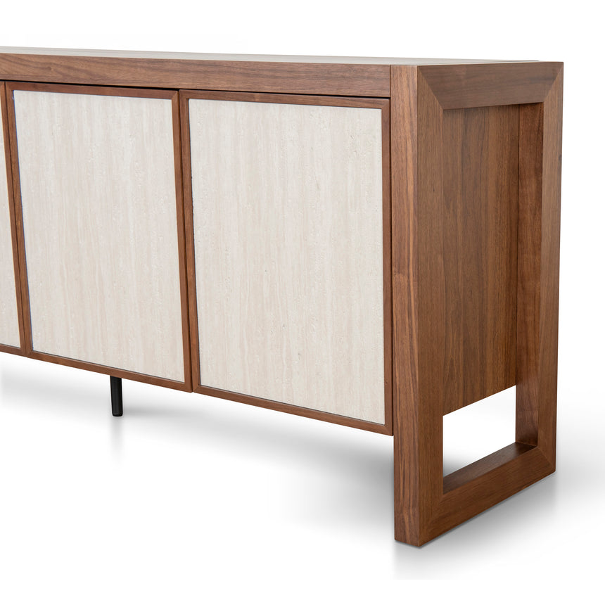 Beige Door Sideboard Unit - Walnut - View 8